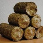 Пелети з лушпиння, дерева, соломи. Брикети