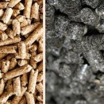 Пелети з лушпиння соняшника та пеллети дерева