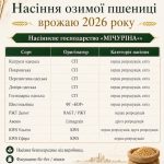 Добірне насіння озимої пшениці для посівної 2026 року
